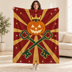 The Lantern Crown blanket, held open