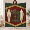 The Ghost Gatekeepers blanket, held open