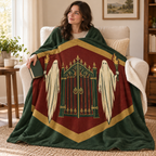 The Ghost Gatekeepers blanket, wrapped around a reader