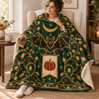 The Bat Standard blanket, wrapped around a reader