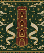 The Tower of Three Lanterns blanket, full design