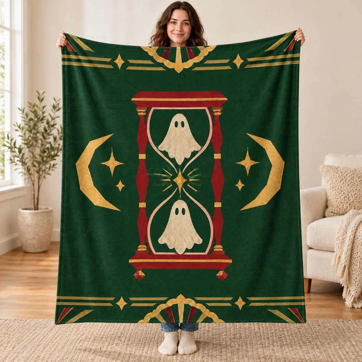 The Spectral Hourglass blanket, held open