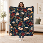 The Midnight Manuscript blanket, held open