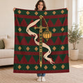 The Lantern and the Sword blanket, held open
