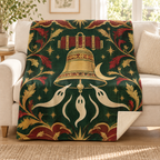 The Midnight Bell blanket, on a sofa