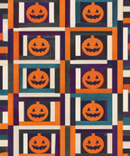 Pumpkin Log Cabin blanket, full design