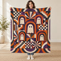 Ghost Cathedral Windows blanket, held open