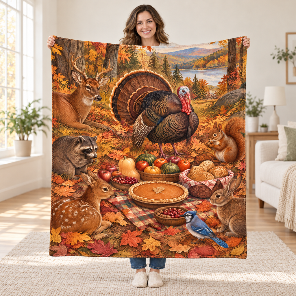 Ground-Level Picnic blanket, held open