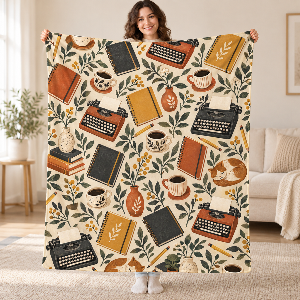 The Modern Essayist blanket, held open