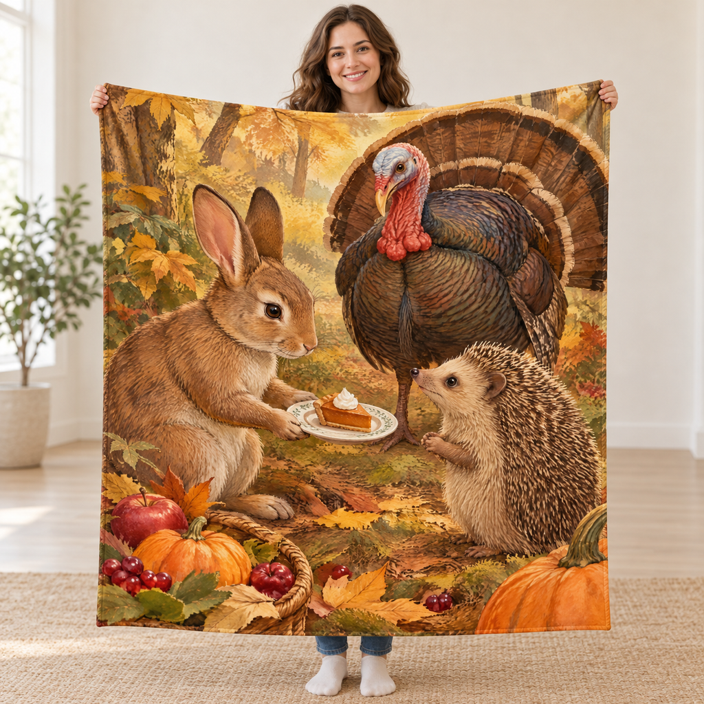 A Slice for the Hedgehog blanket, held open