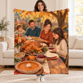 Backyard Golden Tree blanket, held open