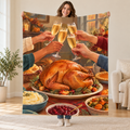 Cider Toast blanket, held open