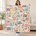 Tiny Writing Club blanket, held open
