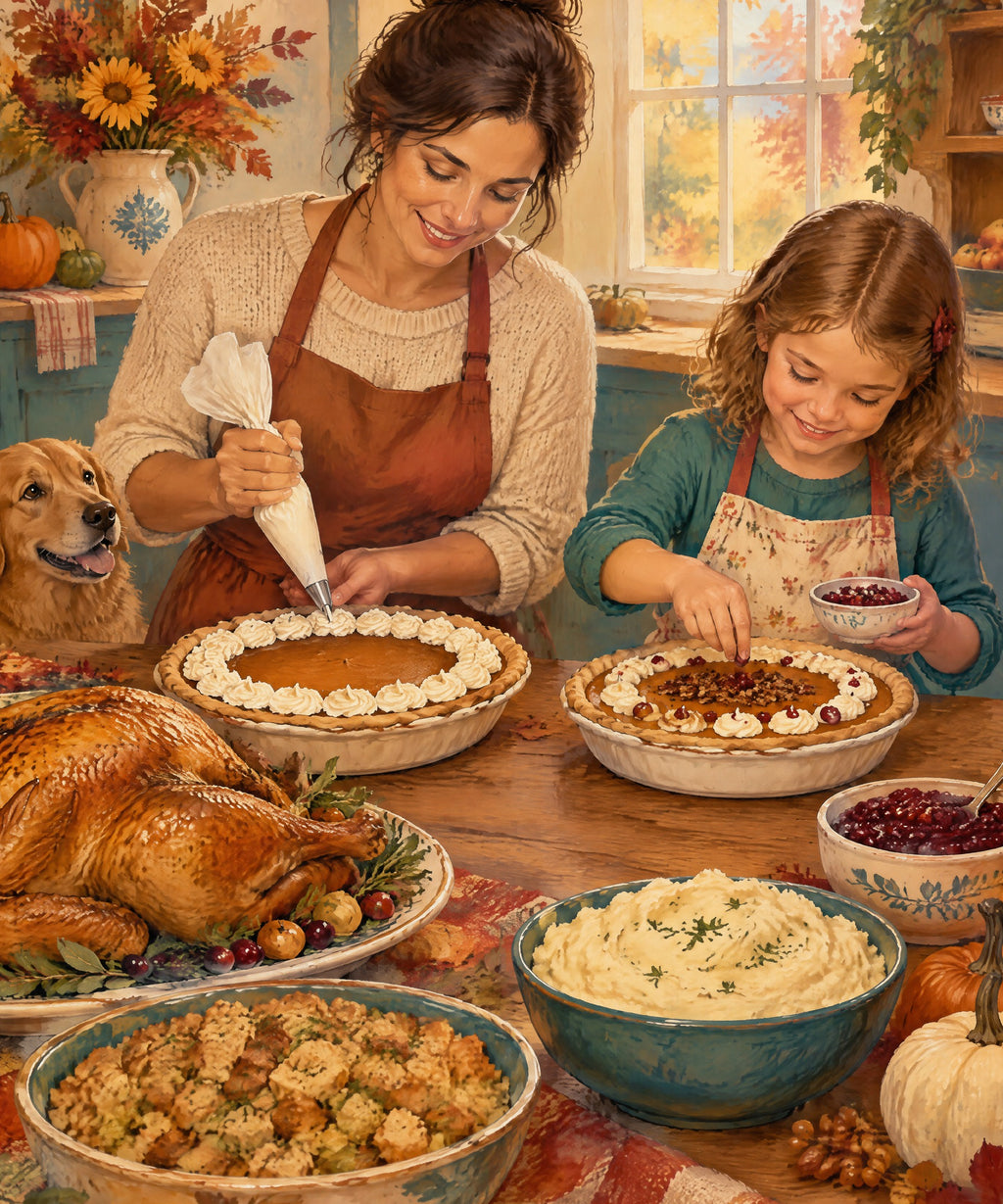 Decorating Pies Together blanket, full design