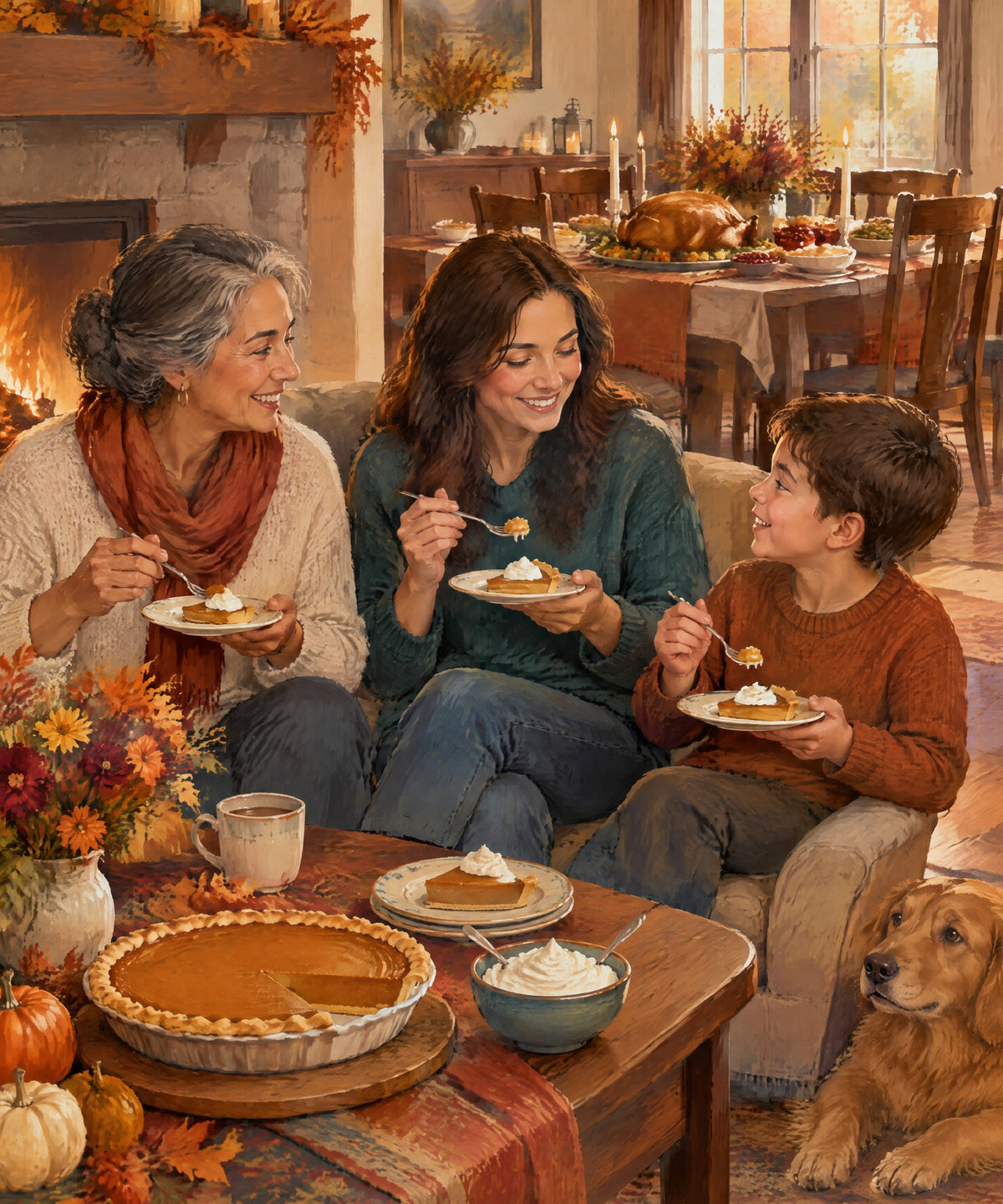 Fireside Dessert blanket, full design