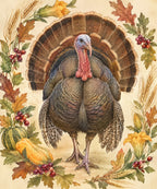 Frontal Turkey Fan blanket, full design