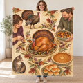 Botanical Garland Platter blanket, held open