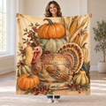 Ceramic Turkey Still Life blanket, held open