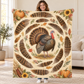 Spiral of Feathers blanket, held open