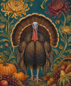 Chrysanthemum Turkey blanket, full design