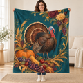 Harvest Crescent blanket, held open