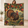 Apple Branch Orchard blanket, held open