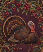 Cranberry Bower blanket, full design