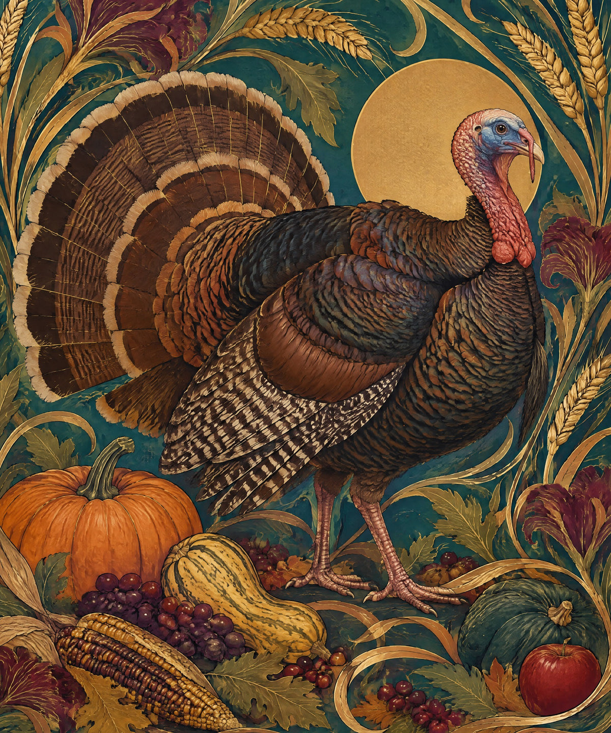 Feather Arabesque blanket, full design