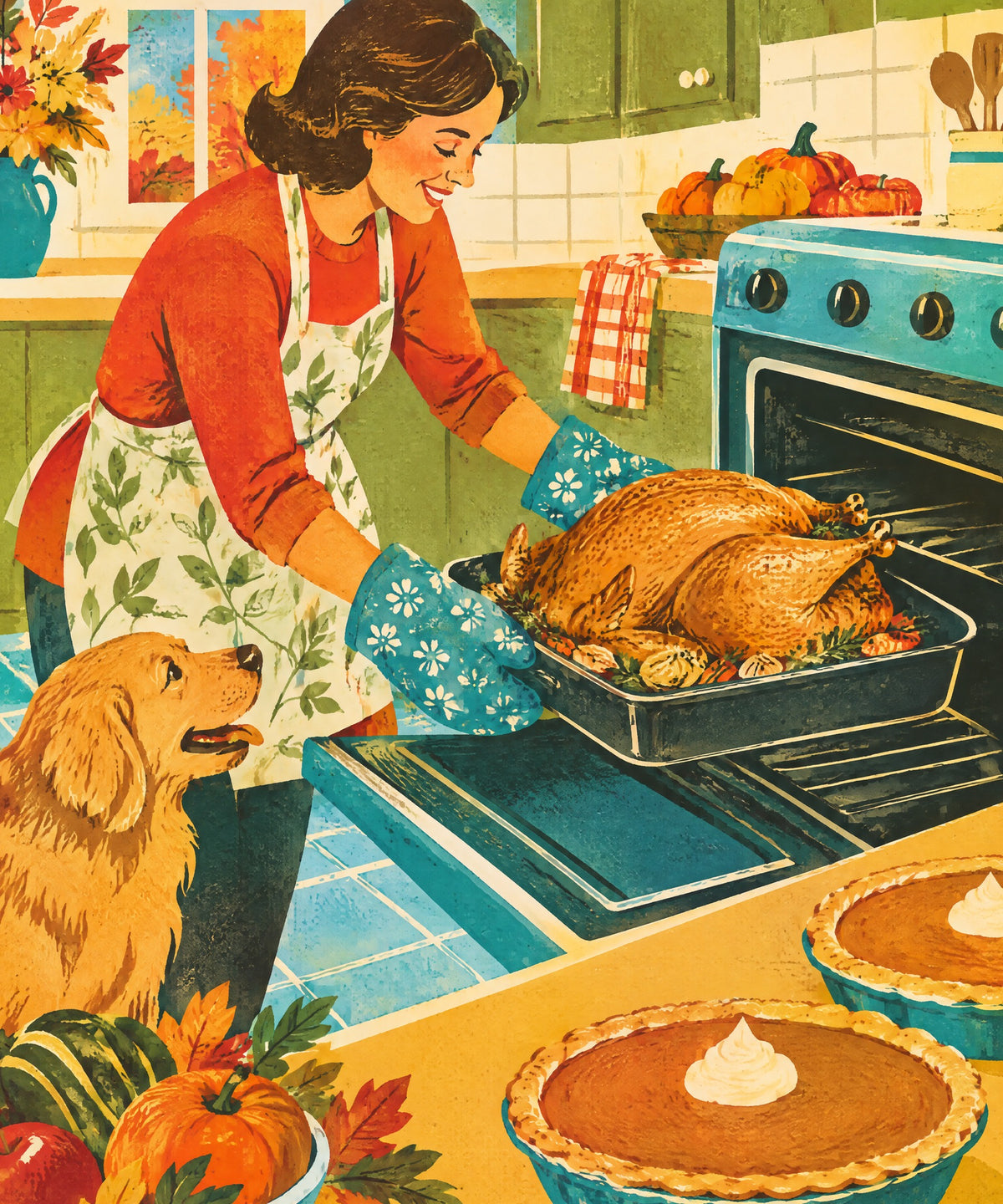 The Open Oven blanket, full design