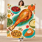 Oversized Drumstick blanket, held open