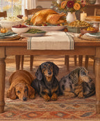 Three Dachshunds blanket, full design
