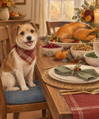 Terrier on the Chair blanket, full design