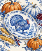 Painted Turkey Platter blanket, full design