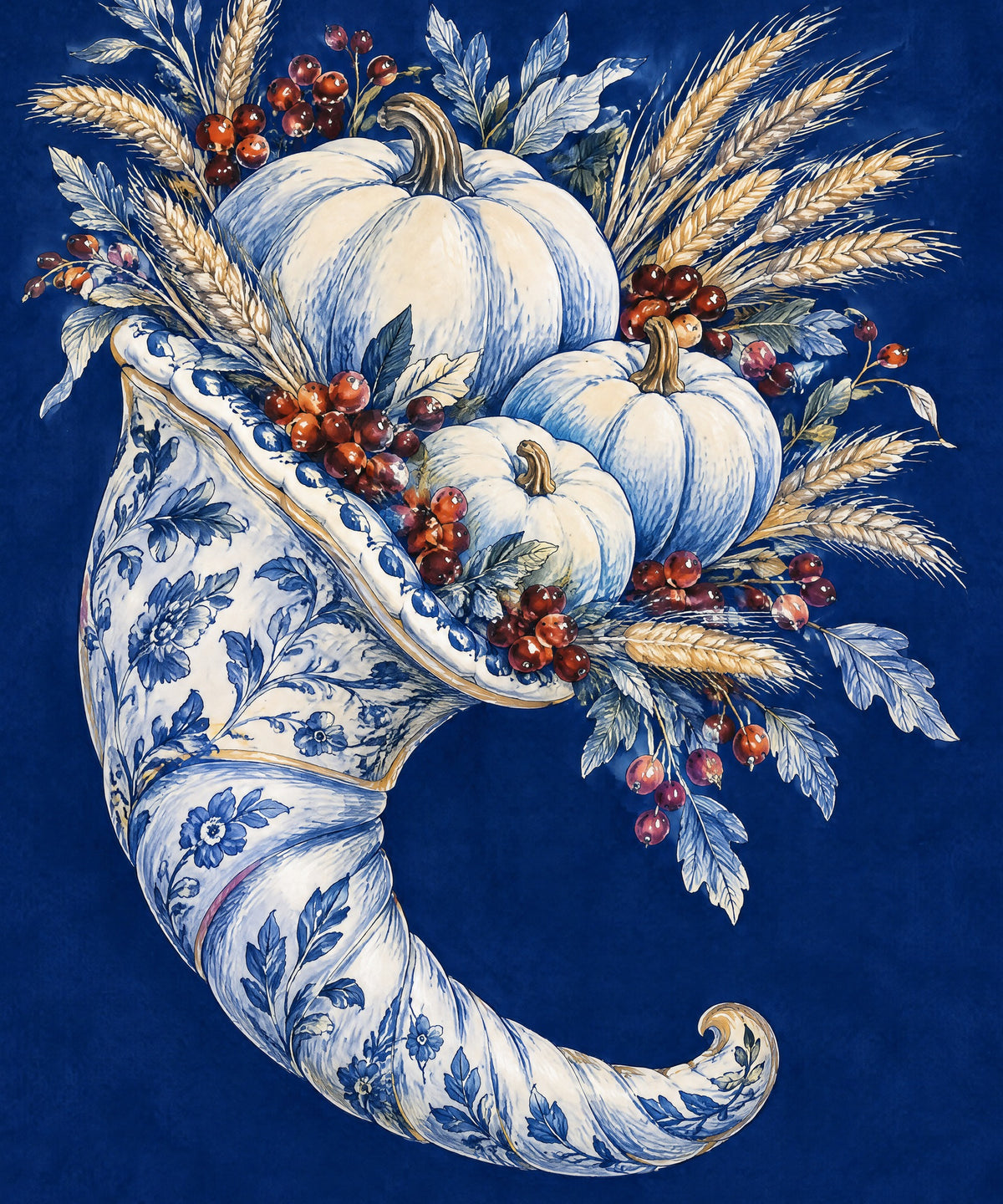 Ceramic Cornucopia blanket, full design