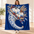 Ceramic Cornucopia blanket, held open