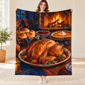 Hearthside Supper blanket, held open