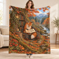 Autumn Pages blanket, held open