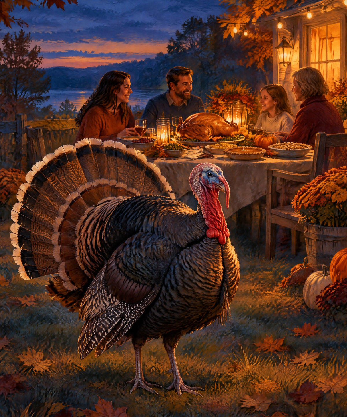 Turkey at Blue Hour blanket, full design