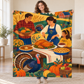 Garden Bands blanket, held open