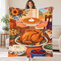 Passing the Pie Plate blanket, held open