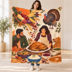 Ingredient Cascade blanket, held open