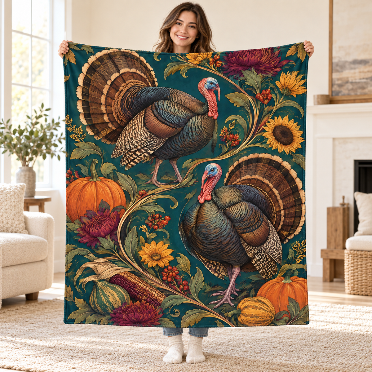 Two S-Shaped Paths blanket, held open