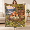 Little Fox Storytime blanket, held open