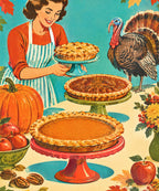 Pies on Three Stands blanket, full design