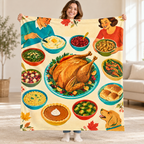 Twelve Small Dishes blanket, held open