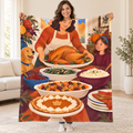 Stack of Serving Plates blanket, held open