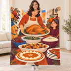 Stack of Serving Plates blanket, held open