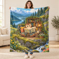 Little Owl's Big Book blanket, held open