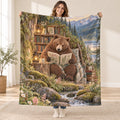 Honey and Poetry blanket, held open