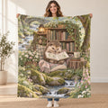 Daisy Poetry blanket, held open